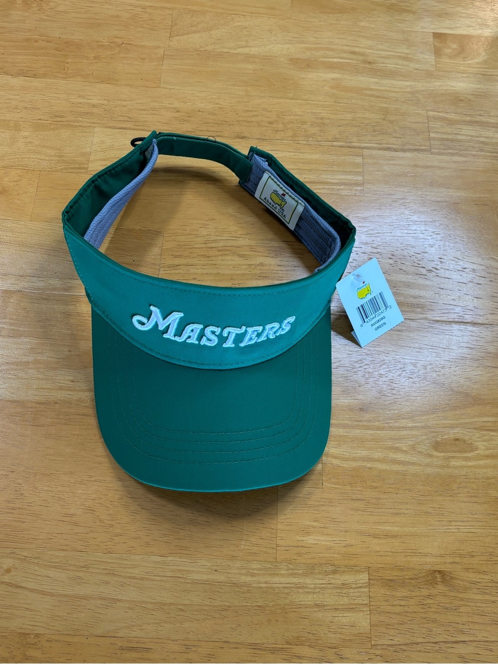Masters Green Golf Visor with Embroidered Logo